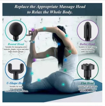Portable Mini Muscle Massage Gun-Handheld Electric Deep Tissue Percussion Muscle Massager, Ultra Quiet Pain Relief Fascia Gun