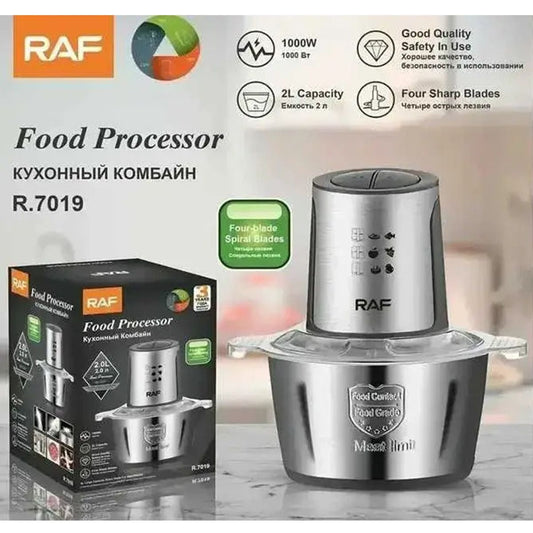 Stainless Steel Electric Meat Grinder 500 Power 2L Capacity Food Chopper